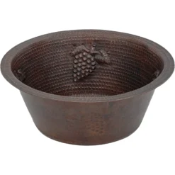 Premier Copper Products 16" Copper Bar/Prep Sink, Oil Rubbed Bronze, BR16GDB3