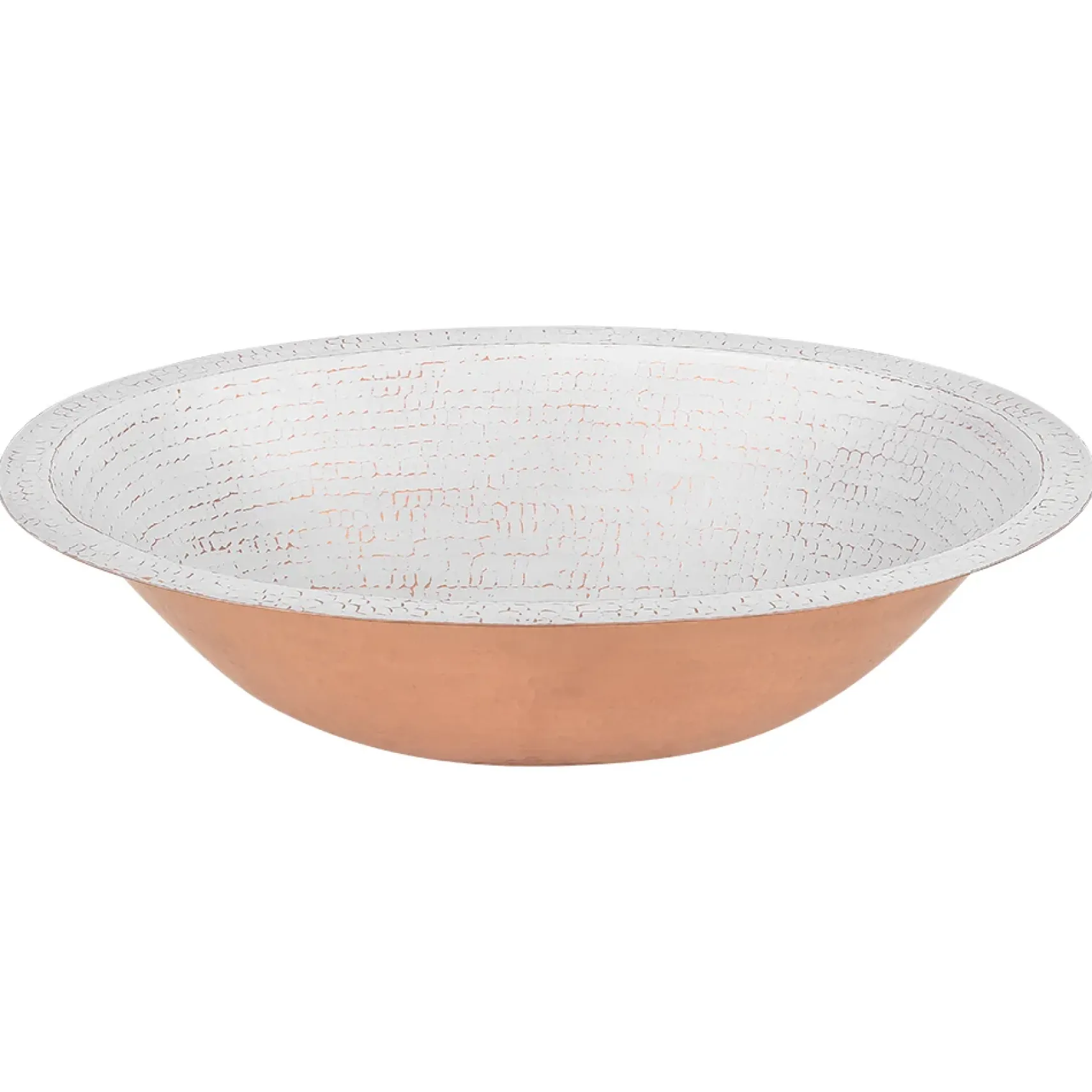 Premier Copper Products 19" x 14" Oval Dual - Undermount or Drop In Copper Bathroom Sink, Glazed White, 17 Gauge, LO19FWHT