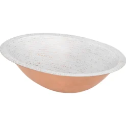 Premier Copper Products 19" x 14" Oval Dual - Undermount or Drop In Copper Bathroom Sink, Glazed White, 17 Gauge, LO19FWHT