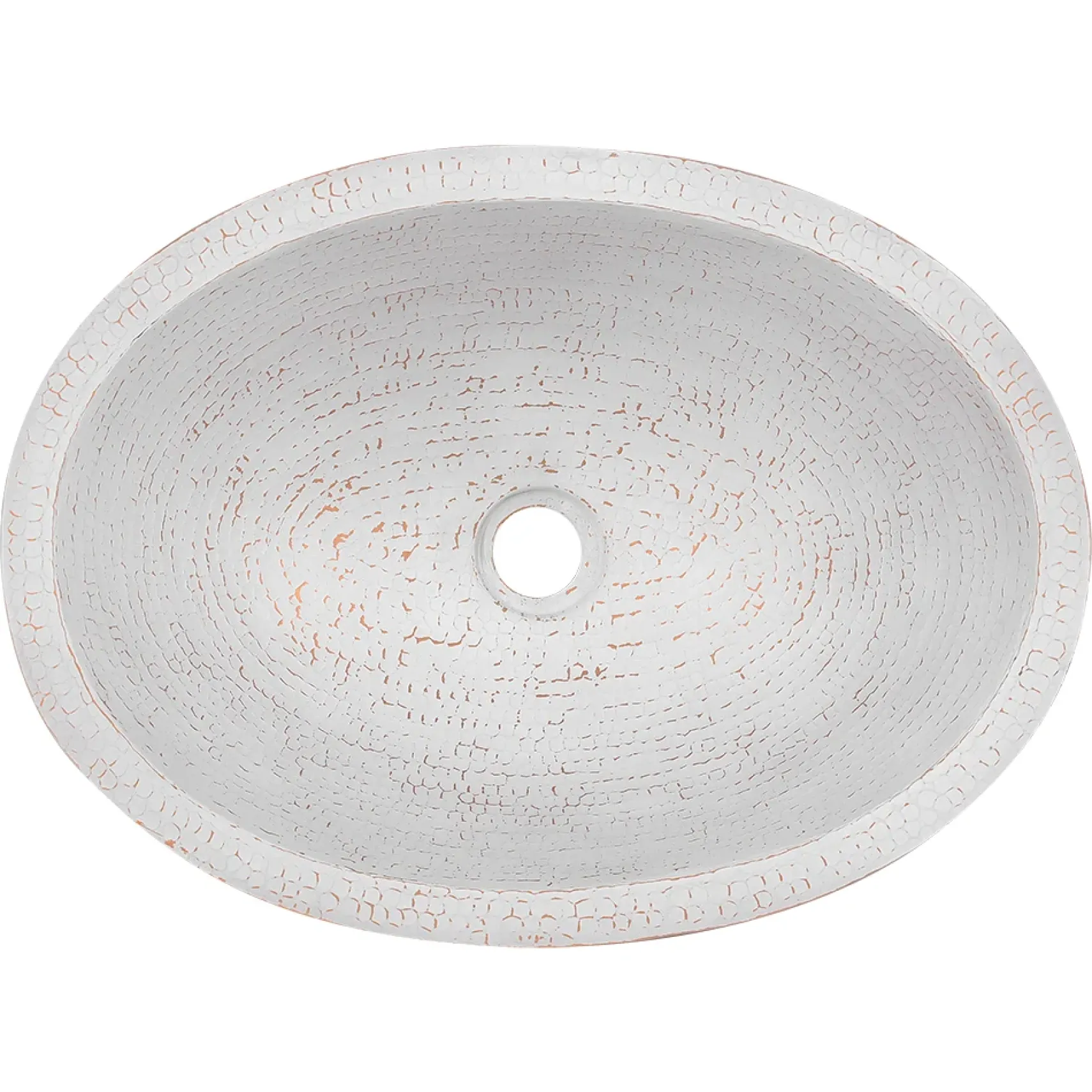 Premier Copper Products 19" x 14" Oval Dual - Undermount or Drop In Copper Bathroom Sink, Glazed White, 17 Gauge, LO19FWHT