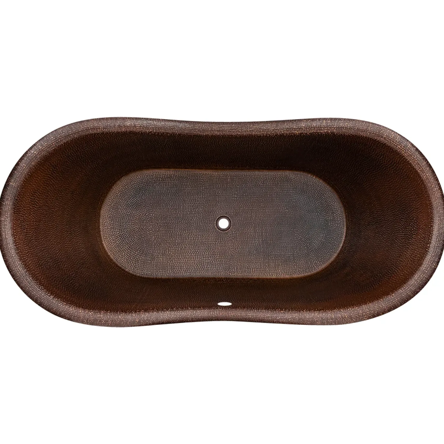 Premier Copper Products 60" Hammered Copper Freestanding Bathtub, Oil Rubbed Bronze, BTDR67DBOF