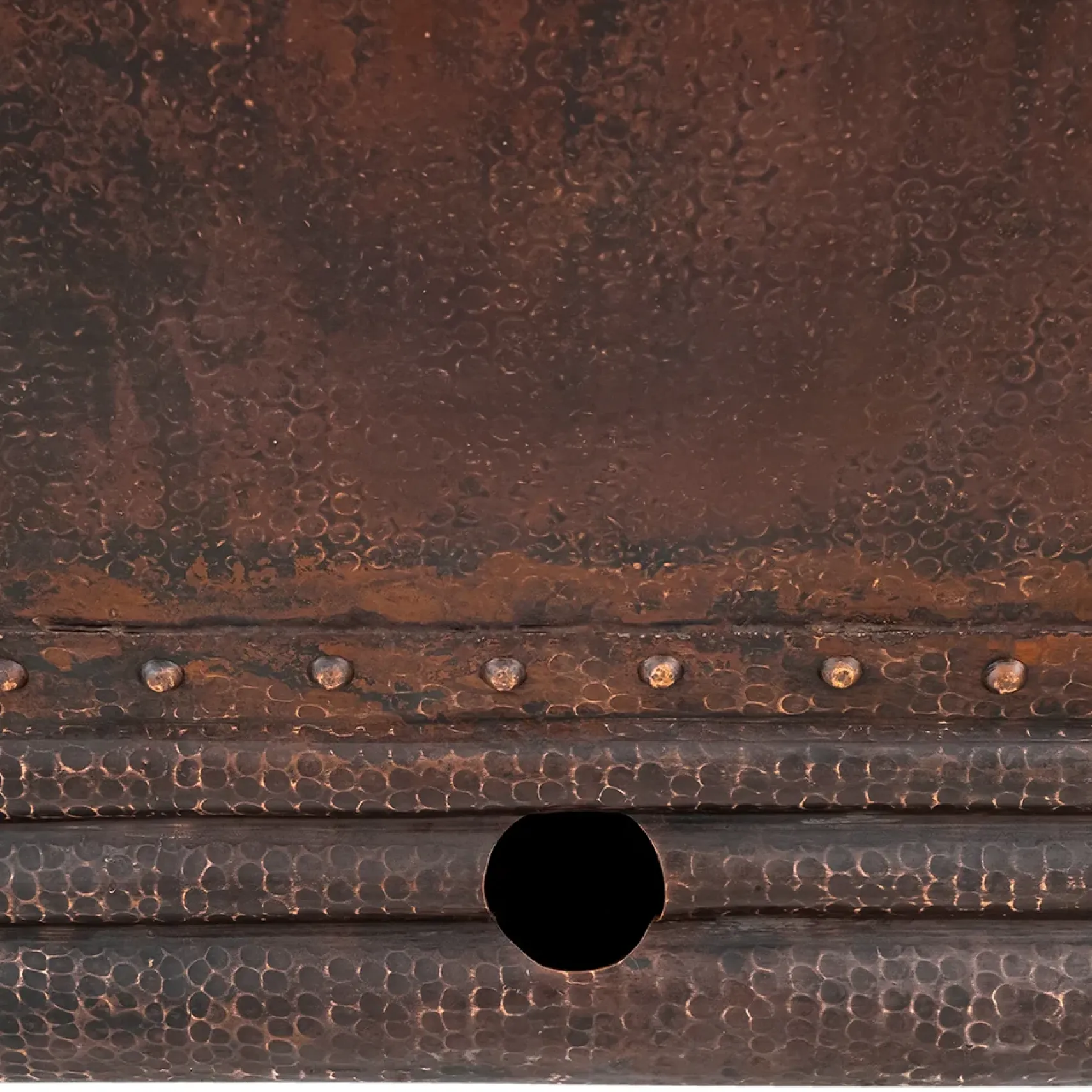 Premier Copper Products 60" Hammered Copper Freestanding Bathtub, Oil Rubbed Bronze, BTDR67DBOF