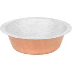 Premier Copper Products 12" Round Copper Bar/Prep Sink, Glazed White, 17 Gauge, BR12WHT2