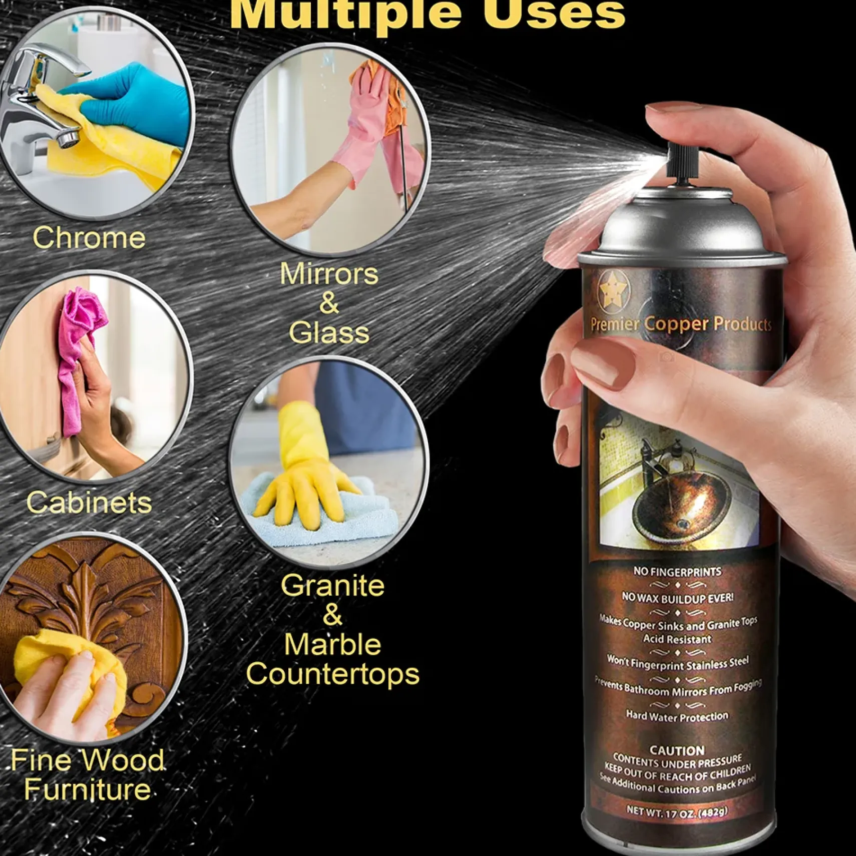 Premier Copper Products 15" Round Vessel Tub Hammered Copper Bathroom Sink, Matching Drain and Accessories, Oil Rubbed Bronze, BSP5_VRT15DB-P