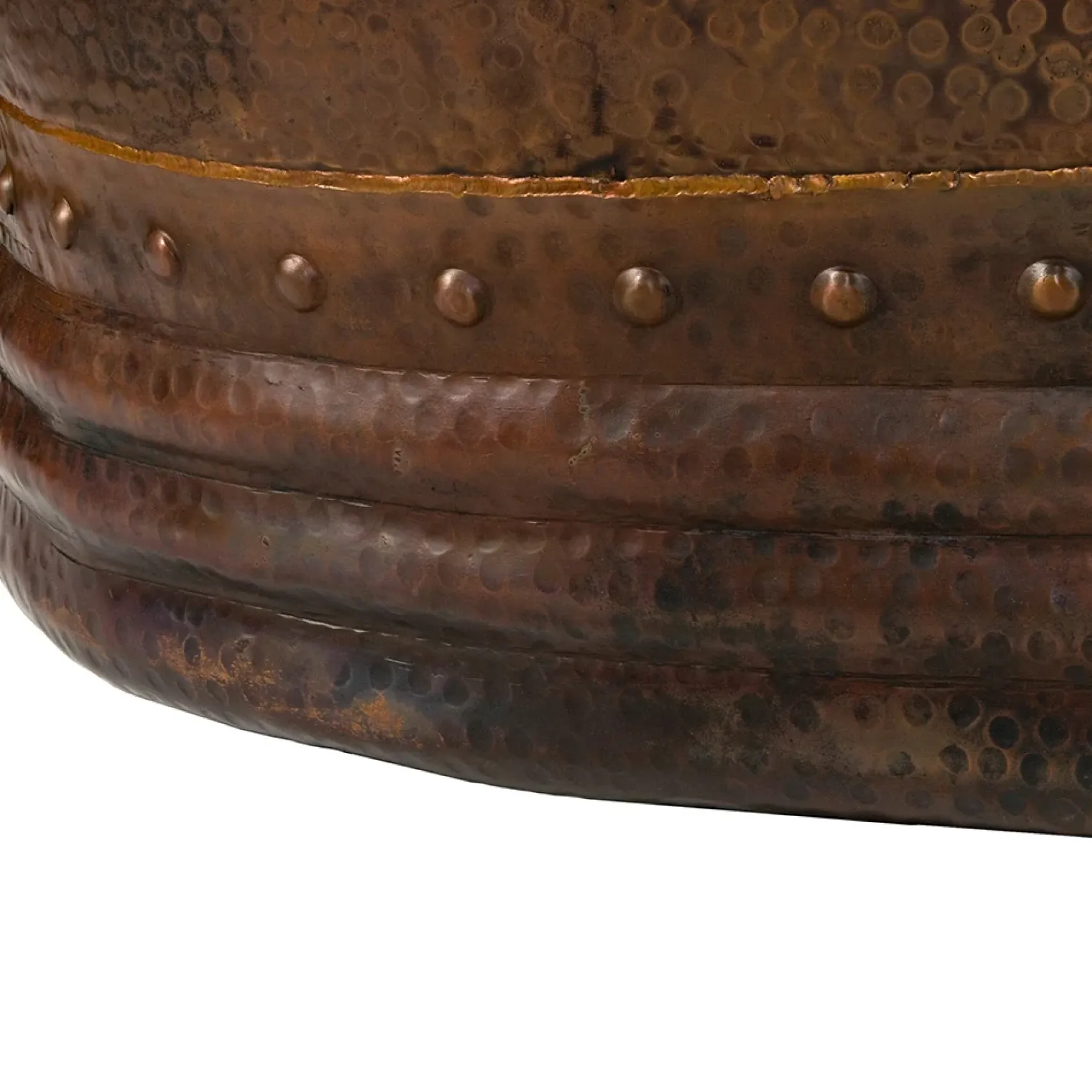 Premier Copper Products 67" Hammered Copper Double Slipper Bathtub and Drain Package, Oil Rubbed Bronze, BSP5_BTD67DB