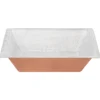 Premier Copper Products 19" x 16" Rectangle Dual - Undermount or Drop In Copper Bathroom Sink, Glazed White, 17 Gauge, LREC19WHT
