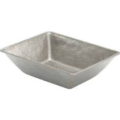 Premier Copper Products 17.25" x 13.25" Rectangle Vessel - Above Counter Copper and Nickel Bathroom Sink, 17 Gauge, VREC17WEN