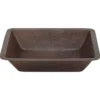 Premier Copper Products 19" Rectangle Copper Bathroom Sink, Oil Rubbed Bronze, LREC19DB