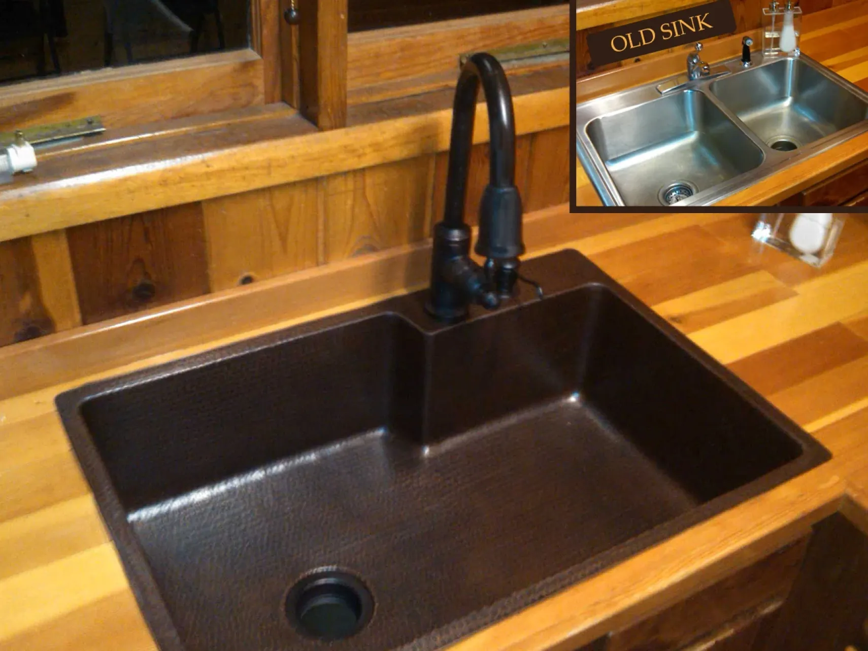 Premier Copper Products 33" Copper Kitchen Sink, Oil Rubbed Bronze, KSFDB33229