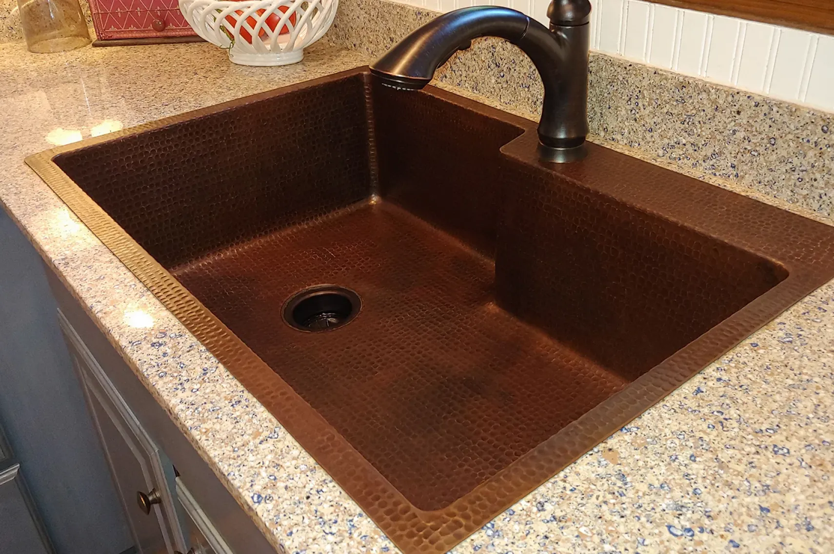 Premier Copper Products 33" Copper Kitchen Sink, Oil Rubbed Bronze, KSFDB33229