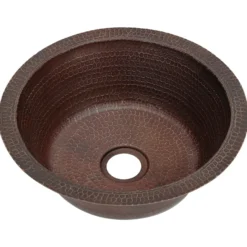 Premier Copper Products 14" Copper Bar/Prep Sink, Oil Rubbed Bronze, BR14DB2
