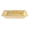 Premier Copper Products 22" x 14" Rectangle Dual - Undermount or Drop In Terra Firma Brass Bathroom Sink, TFLREC22PB
