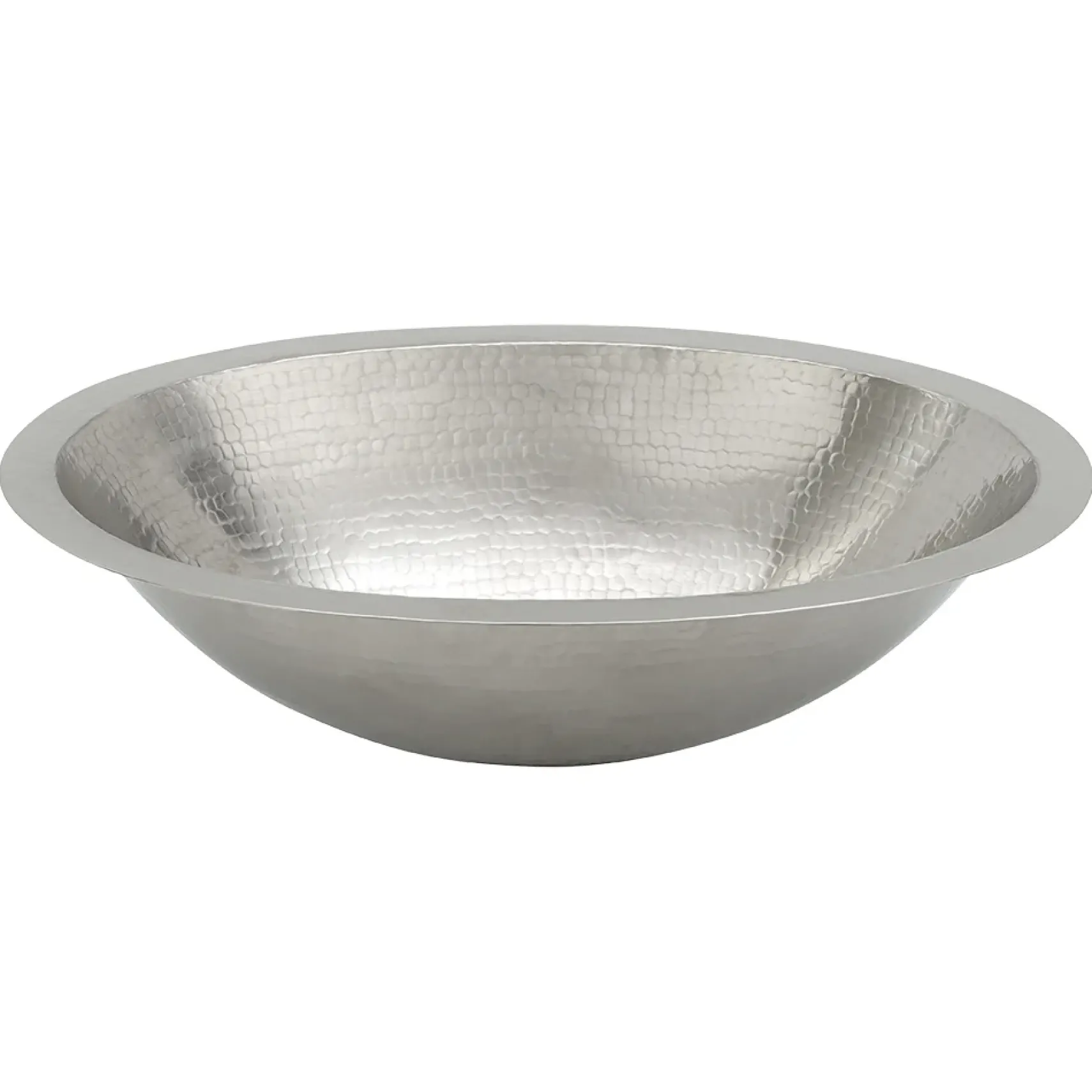 Premier Copper Products 19" Oval Copper Bathroom Sink, Nickel, LO19FEN