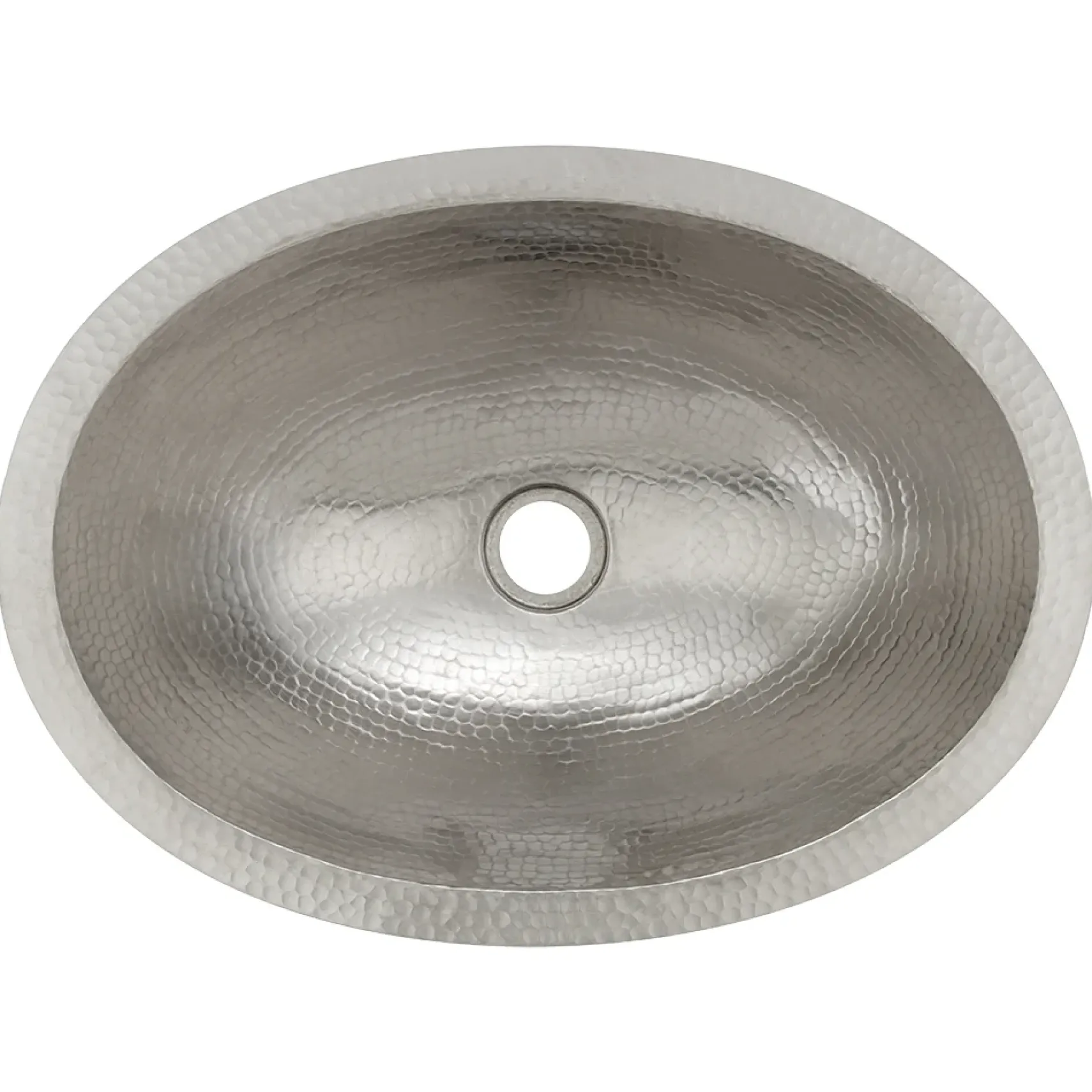 Premier Copper Products 19" Oval Copper Bathroom Sink, Nickel, LO19FEN