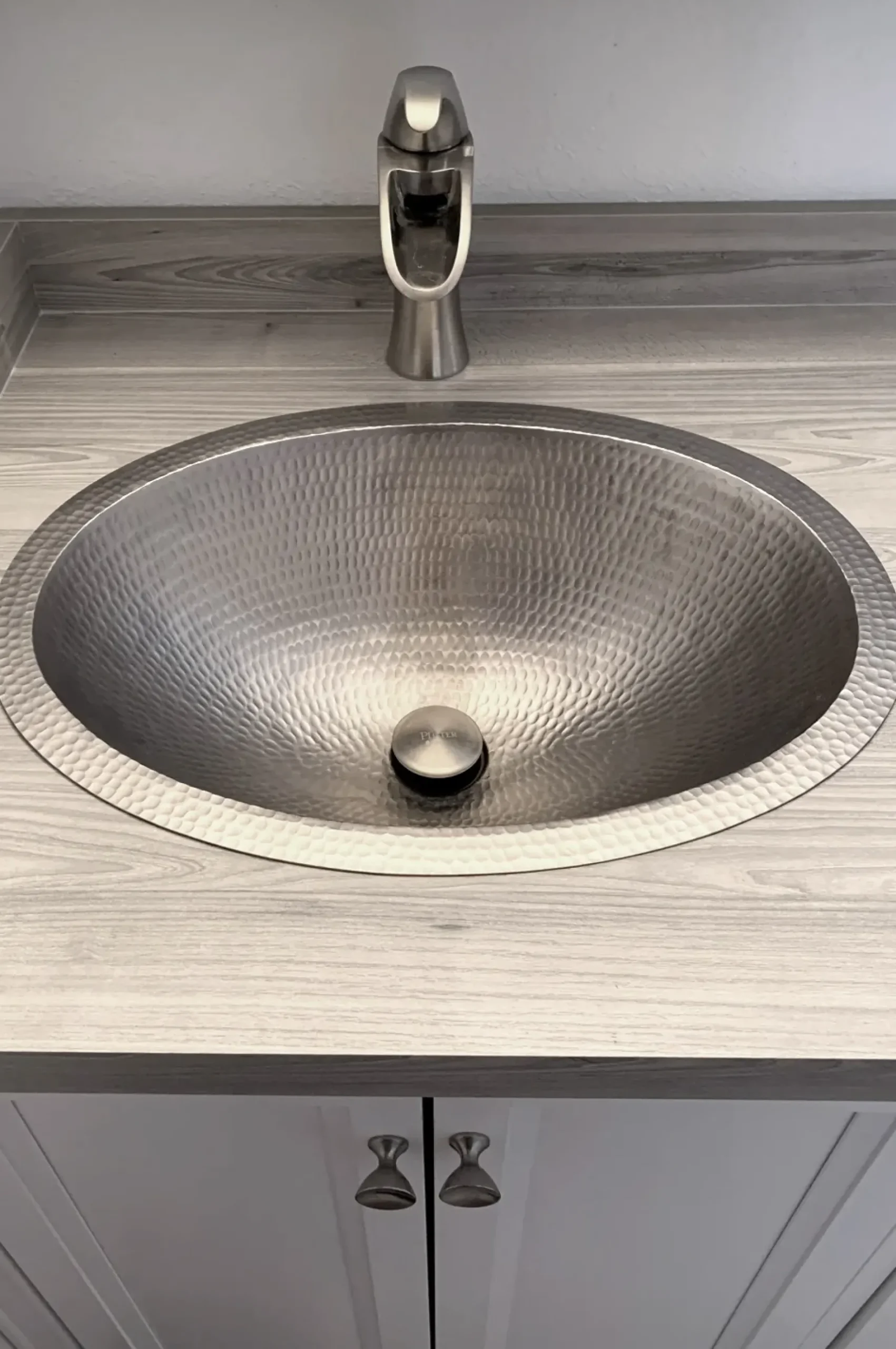 Premier Copper Products 19" Oval Copper Bathroom Sink, Nickel, LO19FEN