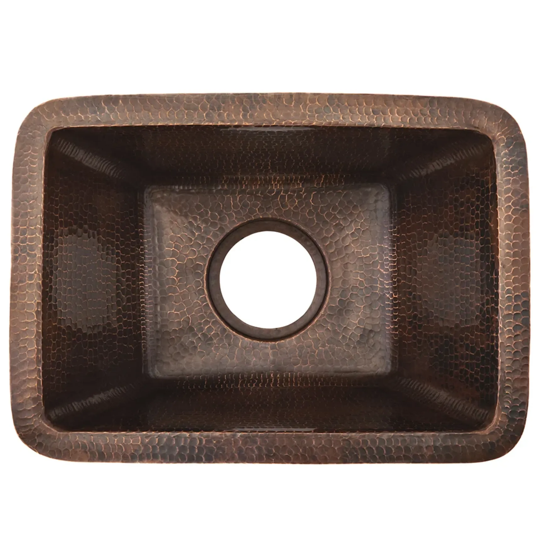 Premier Copper Products 17" Rectangle Copper Prep Bar Sink w/ 3.5" Drain Opening, Matching Drain and Accessories, Oil Rubbed Bronze, BSP5_BRECDB3-D