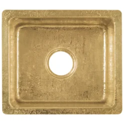 Premier Copper Products 16" Rectangle Terra Firma Brass Bar/Prep Sink, TFBREC16PB