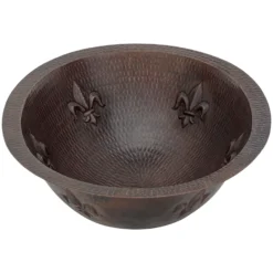 Premier Copper Products 19" Oval Copper Bathroom Sink, Oil Rubbed Bronze, LO19FFLDB