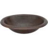 Premier Copper Products 18" Oval Copper Bathroom Sink, Oil Rubbed Bronze, LO18RDB