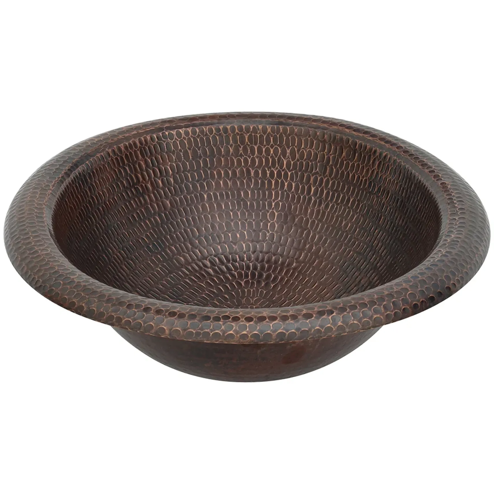 Premier Copper Products 18" Oval Copper Bathroom Sink, Oil Rubbed Bronze, LO18RDB