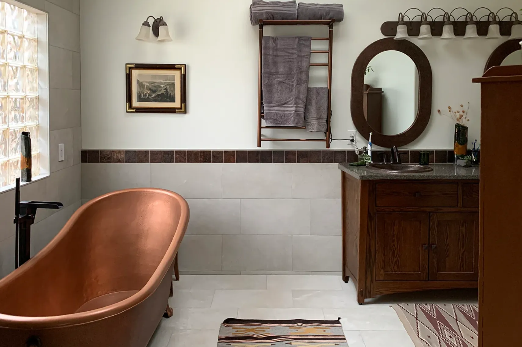 Premier Copper Products 18" Oval Copper Bathroom Sink, Oil Rubbed Bronze, LO18RDB