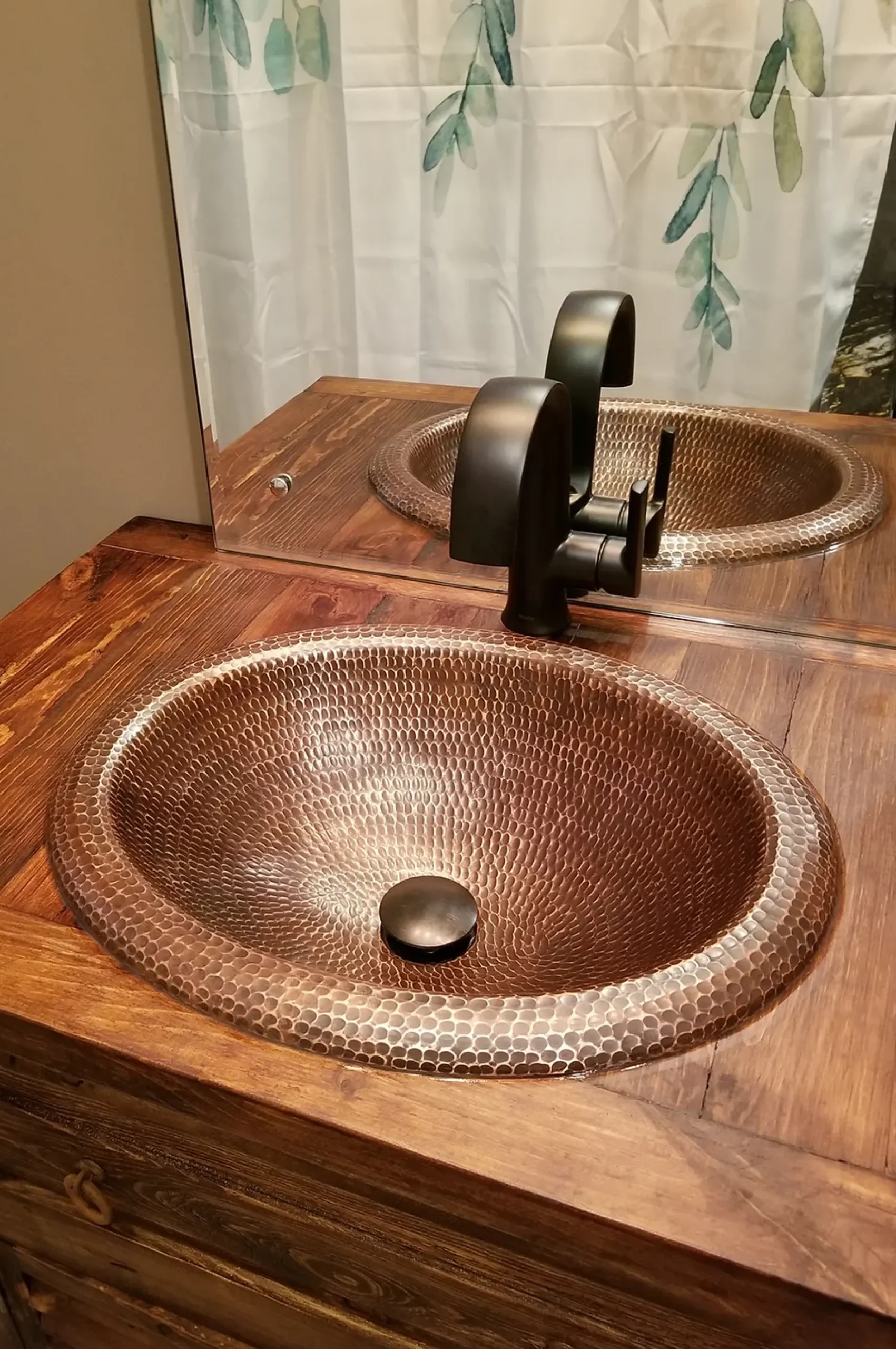 Premier Copper Products 18" Oval Copper Bathroom Sink, Oil Rubbed Bronze, LO18RDB