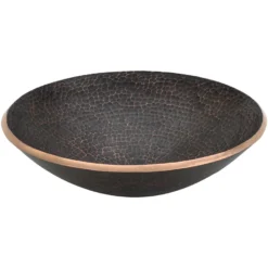 Premier Copper Products 16" Round Copper Bathroom Sink, Oil Rubbed Bronze, PV16RDB