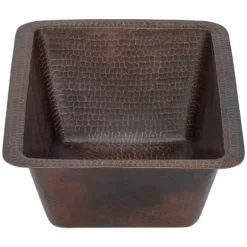 Premier Copper Products 17" Copper Bar/Prep Sink, Oil Rubbed Bronze, BRECDB2