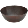 Premier Copper Products 13" Round Copper Bathroom Sink, Oil Rubbed Bronze, VR13BDB