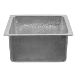 Premier Copper Products 16" Rectangle Terra Firma Copper Bar/Prep Sink, Nickel, 10 Gauge, TFBREC16EN