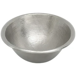 Premier Copper Products 19" Oval Copper Bathroom Sink, Nickel, LO19REN
