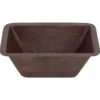 Premier Copper Products 17" Copper Bar/Prep Sink, Oil Rubbed Bronze, BRECDB3