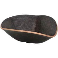 Premier Copper Products 17" Copper Bathroom Sink, Oil Rubbed Bronze, PVSHELL17