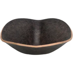 Premier Copper Products 17" Copper Bathroom Sink, Oil Rubbed Bronze, PVSHELL17