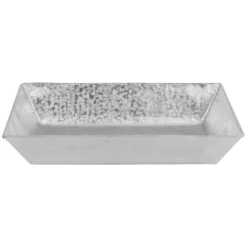 Premier Copper Products 20" x 12" Rectangle Vessel - Above Counter Terra Firma Copper Bathroom Sink, Nickel, 10 Gauge, TFVREC20EN