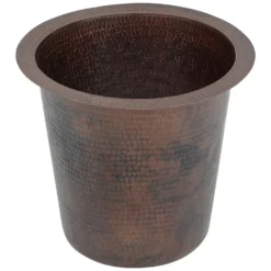Premier Copper Products 12" Copper Bar/Prep Sink, Oil Rubbed Bronze, BR12WDB