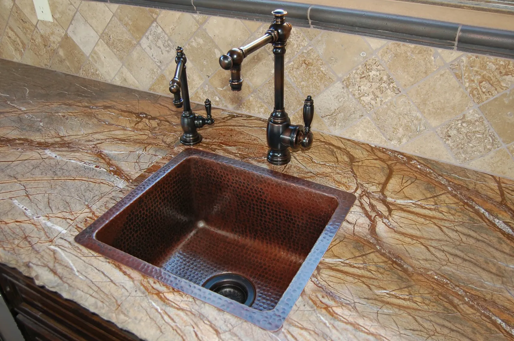 Premier Copper Products 16" Copper Bar/Prep Sink, Oil Rubbed Bronze, BREC16DB