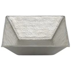 Premier Copper Products 17" Rectangle Copper Bathroom Sink, Nickel, PVMRECEN