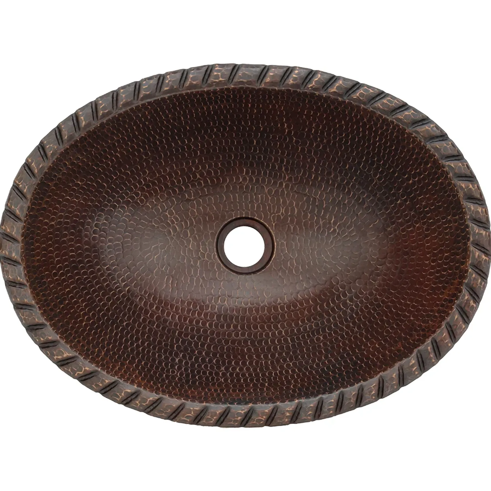 Premier Copper Products 19" Oval Copper Bathroom Sink, Oil Rubbed Bronze, LO19RRDB