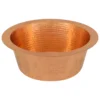 Premier Copper Products 12" Round Copper Bar/Prep Sink, Polished Copper, 17 Gauge, BR12PC2