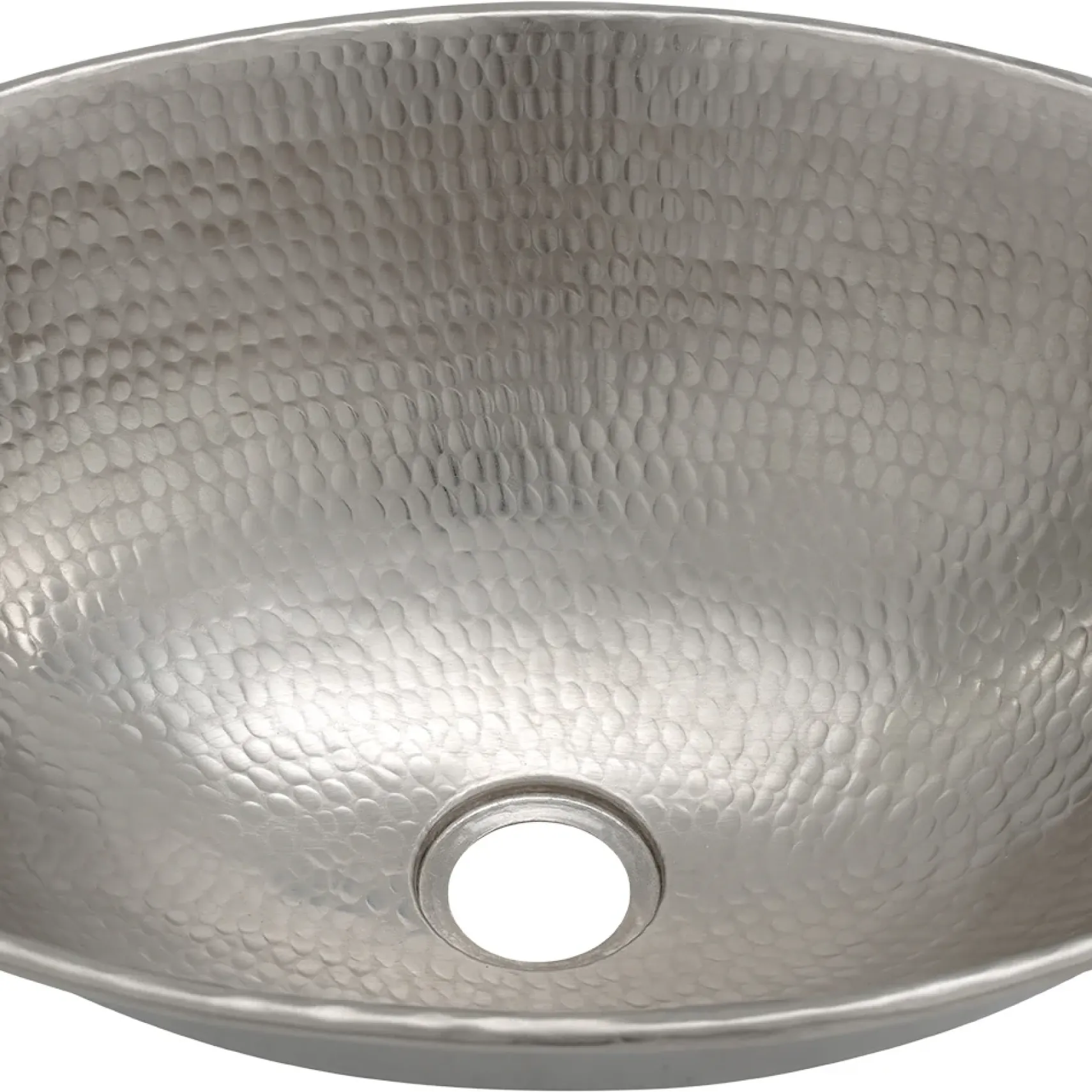 Premier Copper Products 17" Oval Copper Bathroom Sink, Nickel, VO17WEN
