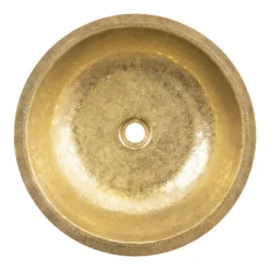 Premier Copper Products 18" Round Dual - Undermount or Drop In Terra Firma Brass Bathroom Sink, TFLR18PB