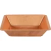Premier Copper Products 19" Rectangle Copper Bathroom Sink, Polished Copper, LREC19PC