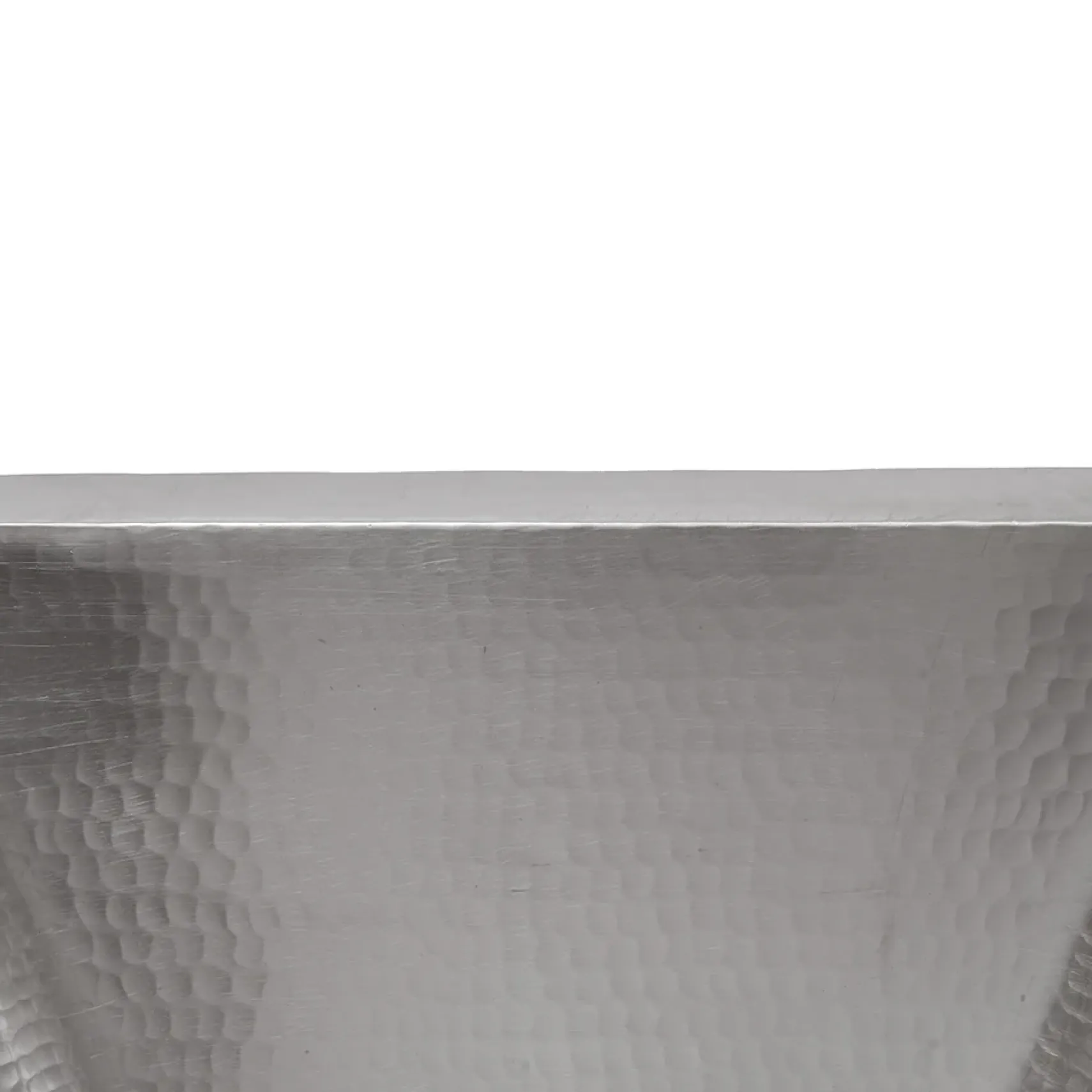 Premier Copper Products 15" Square Hammered Copper Bar/Prep Sink in Nickel w/ 3.5" Drain Opening, Matching Drain and Accessories, BSP5_BS15EN3-D