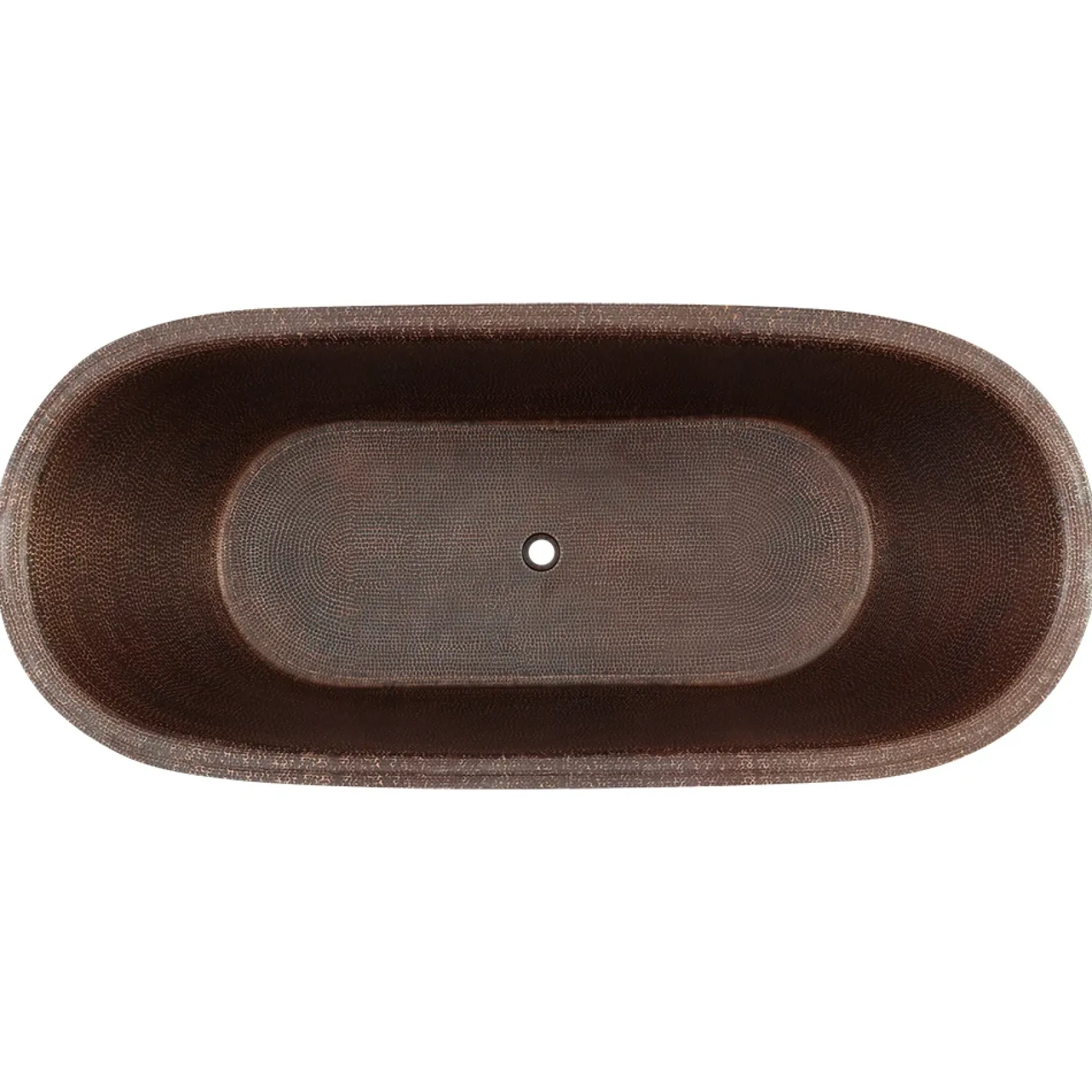 Premier Copper Products 72" Hammered Copper Modern Style Bathtub and Drain Package, Oil Rubbed Bronze, BSP5_BTM72DB