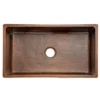 Premier Copper Products 33" Copper Kitchen Sink, Oil Rubbed Bronze, KSDB33199