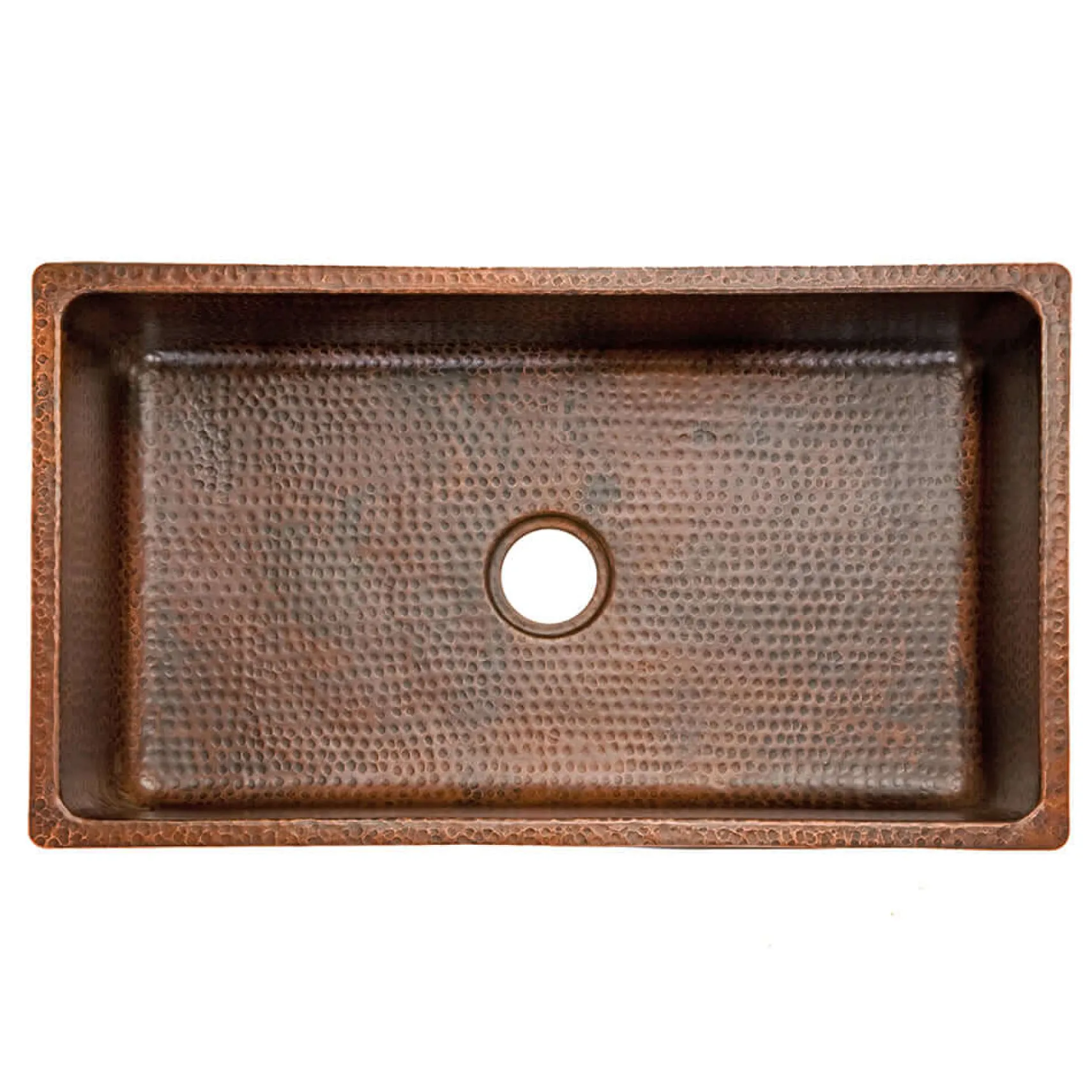 Premier Copper Products 33" Copper Kitchen Sink, Oil Rubbed Bronze, KSDB33199