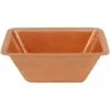 Premier Copper Products 17" Rectangle Copper Bathroom Sink, Polished Copper, LRECPC