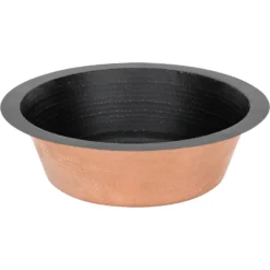 Premier Copper Products 14" Round Copper Bar/Prep Sink, Glazed Black, 17 Gauge, BR14BLK2