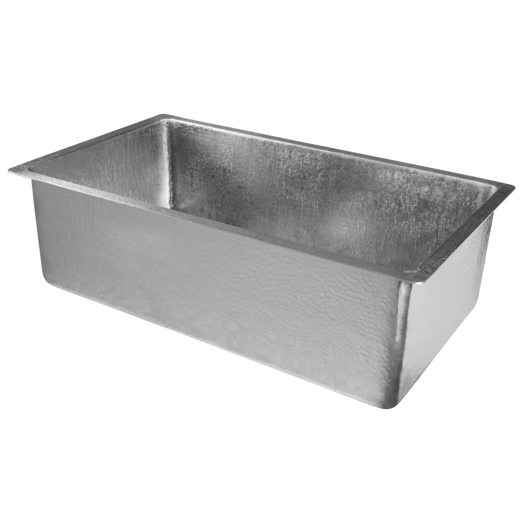 Premier Copper Products 33" Dual - Undermount or Drop In Terra Firma Copper Kitchen Sink, Nickel, 10 Gauge, TFKSEN331910